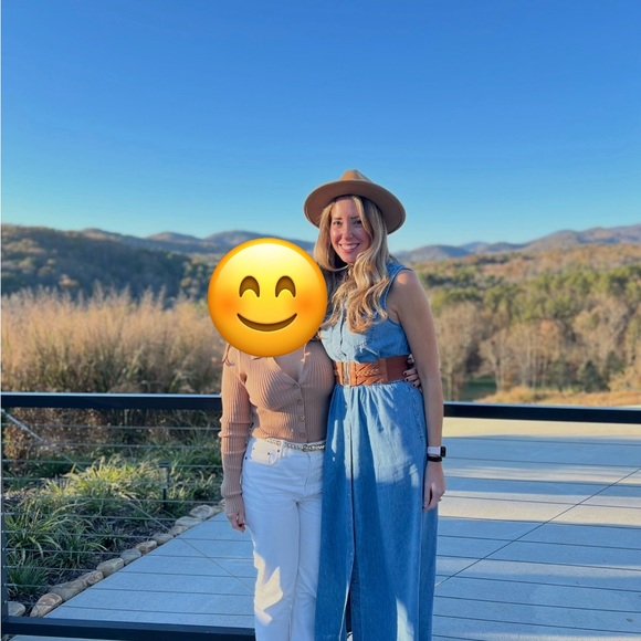 GAP Light Blue Denim Sleeveless Maxi Dress - Picture 8 of 8